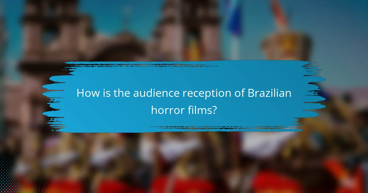 How is the audience reception of Brazilian horror films?