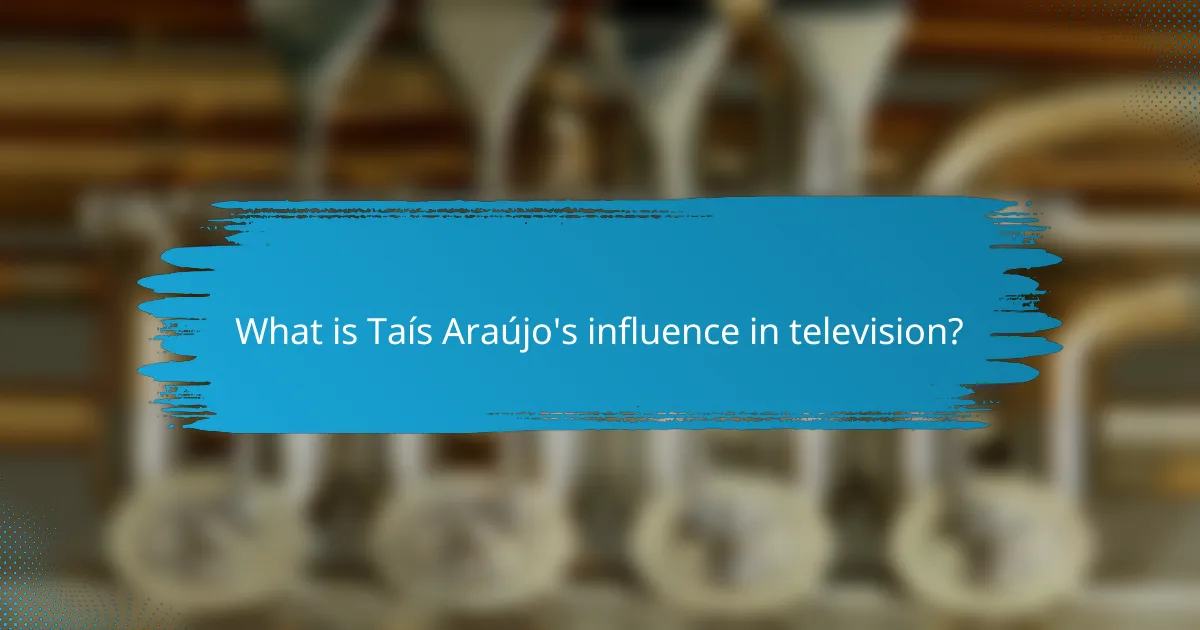 What is Taís Araújo's influence in television?