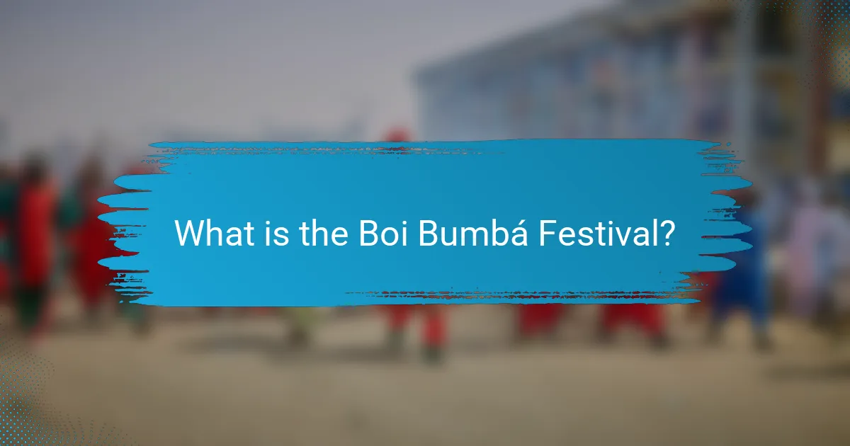 What is the Boi Bumbá Festival?